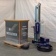 Palettensicherung mit Wickelroboter